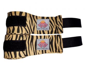 Nylon Boxing Hand Wraps 65% polyester 35% cotton high quality Zebra Print with 1” Velcro closer.